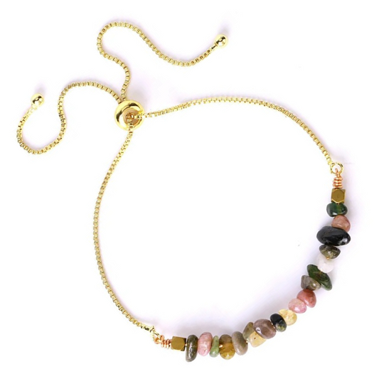 Adjustable Tourmaline Crystal Bracelet