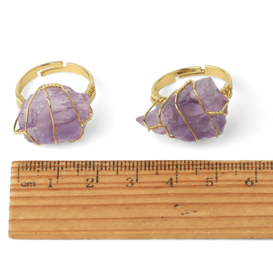 Flourite Crystal Adjustable Ring