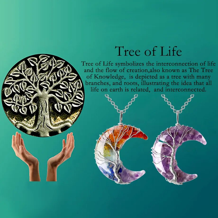 Tree of Life Tiger Eye Pendant