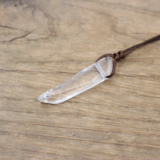 Clear Quartz Crystal Adjustable Pendant