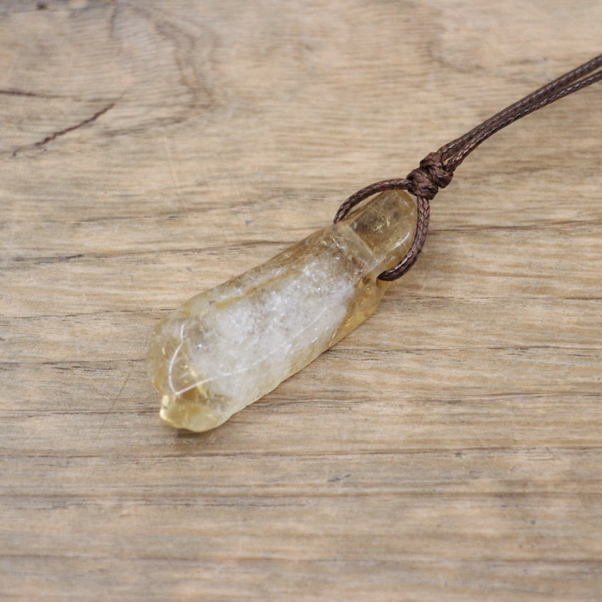 Citrine Crystal Adjustable Pendant