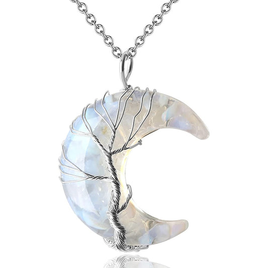 Tree of Life Moonstone Pendant