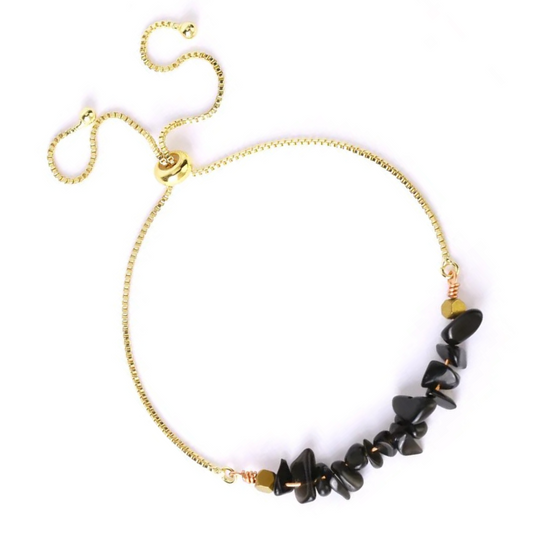 Adjustable Obsidian Crystal Bracelet
